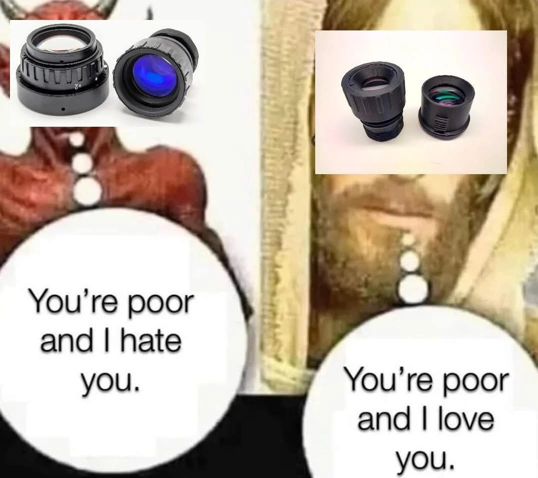 DIY PVS-14 Lenses (1 set of Objective and Ocular Lens)